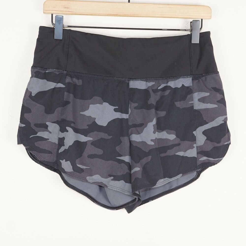 Athleta Camo Printed Running Free Lined 3.5" Shorts Womens Sz S